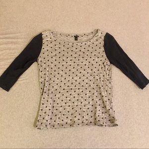 🌟LAST CHANCE🌟 J Crew 3/4 sleeve polka dot shirt!